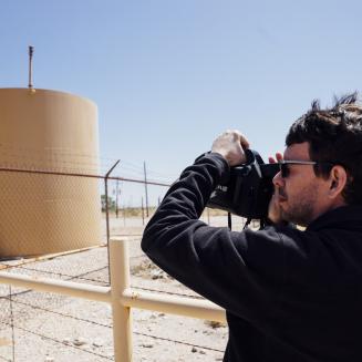 Researcher at work on the Permian Methane Analysis Project