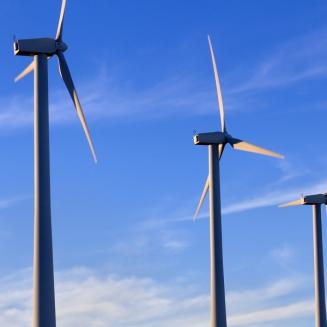 Three wind turbines