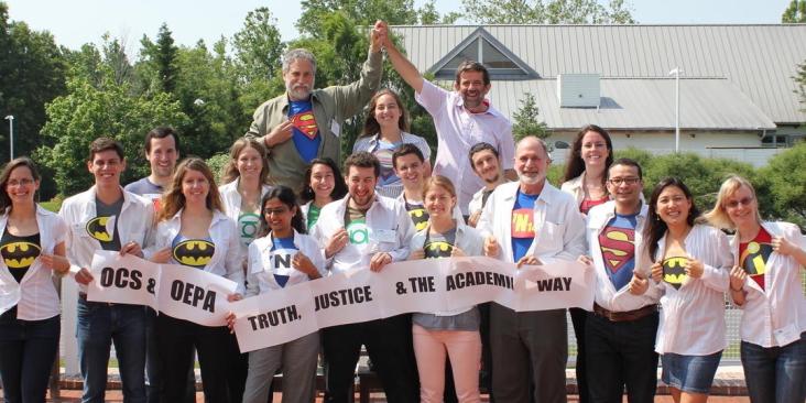 EDF scientists and economists pose for a group photo at an All-Staff Retreat