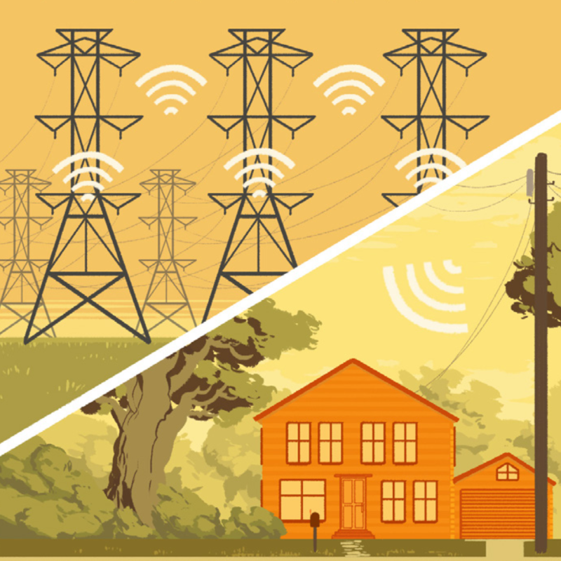 Panel from infographic explaining demand response, an energy saving tool